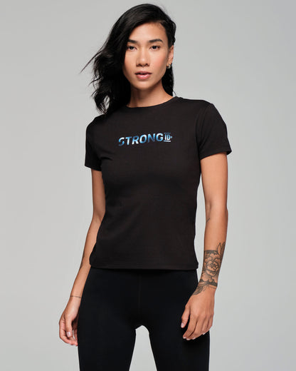 Strong ID Electric Fitted Short Sleeve Top