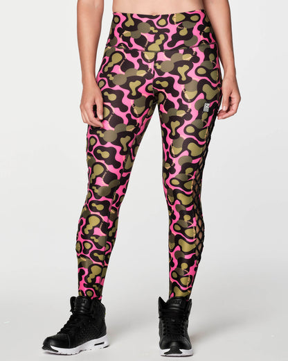 Zumba Wild High Waisted Laced Up Ankle Leggings