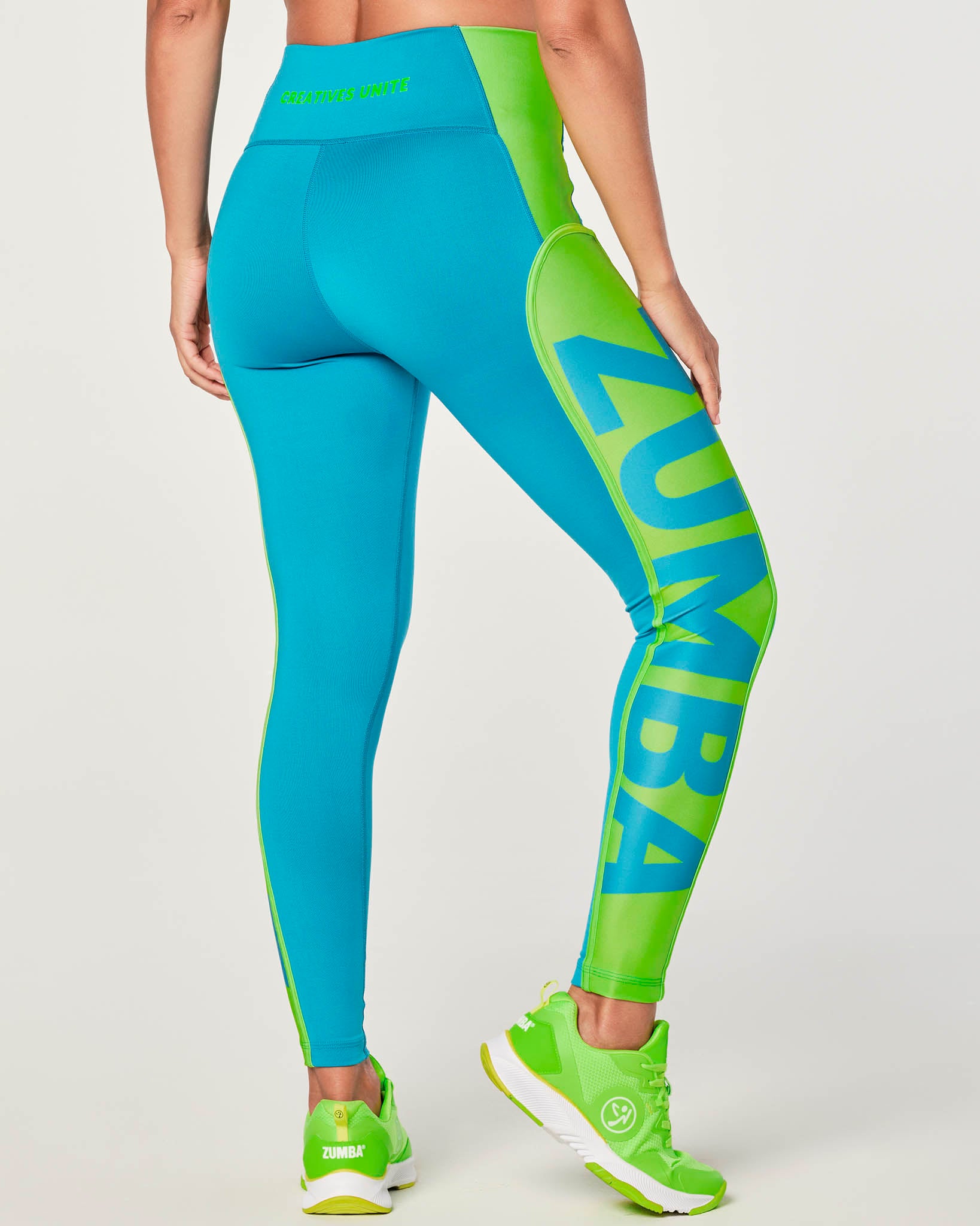 Zumba Creatives Unite High Waisted Ankle Leggings Zumba Wear STRONG iD