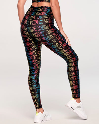 Bright And Bold High Waisted Ankle Leggings