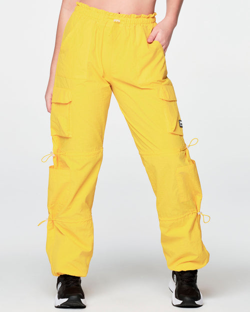 ZUMBA CARGO PANTS~Converts to Capri w Side Snaps~Feel the Music