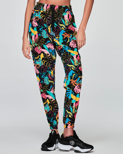 Zumba Palm Party High Waisted Track Pants