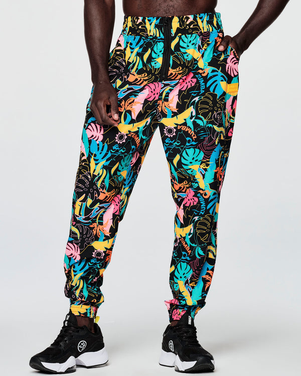 Zumba Palm Party High Waisted Track Pants