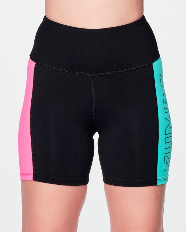 Zumba Beach Party High Waisted Biker Shorts