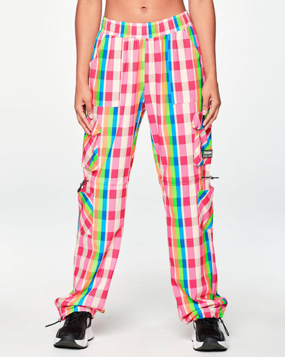 Zumba Plaid Pop Cargo Pants