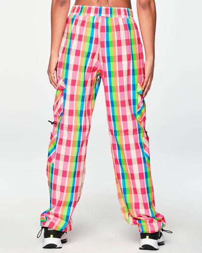 Zumba Plaid Pop Cargo Pants