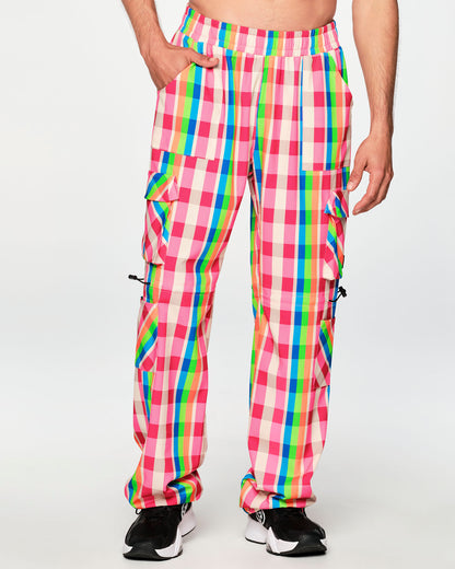 Zumba Plaid Pop Cargo Pants