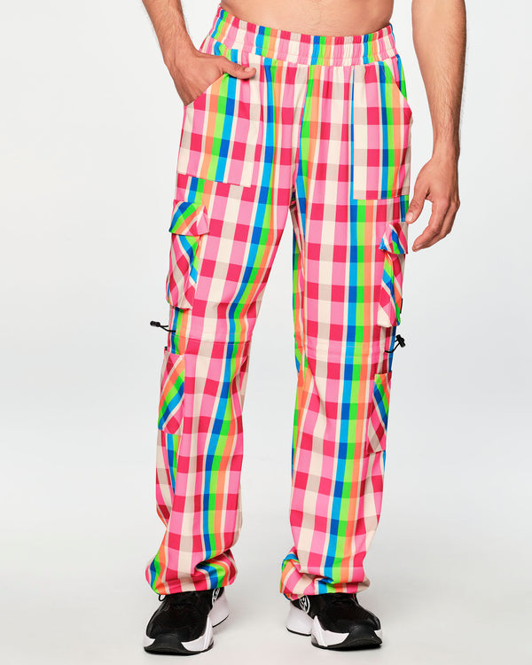 Zumba Plaid Pop Cargo Pants