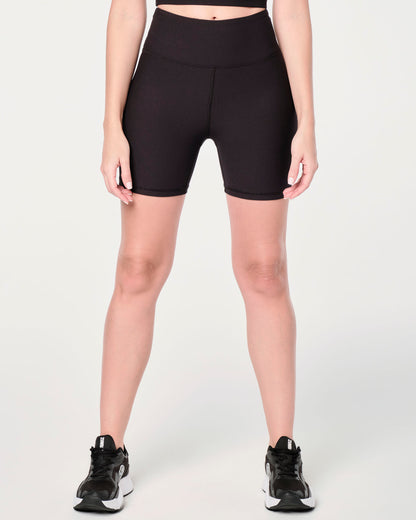 Zumba Prep High Waisted Rib Biker Shorts - Let's Go Indigo