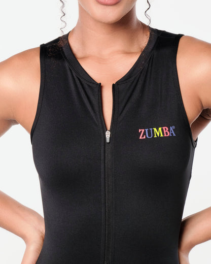 Zumba Prep Long Bodysuit With Mesh Back