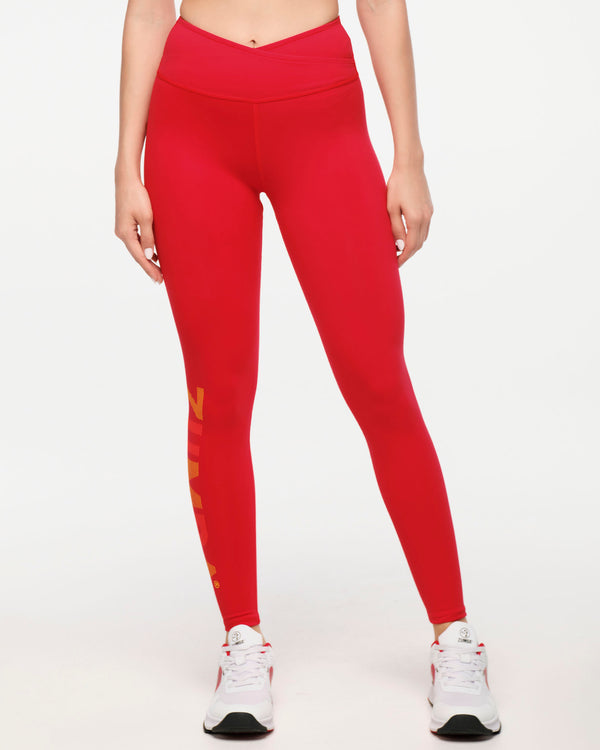 Zumba Explore Crossover Waistband Ankle Leggings