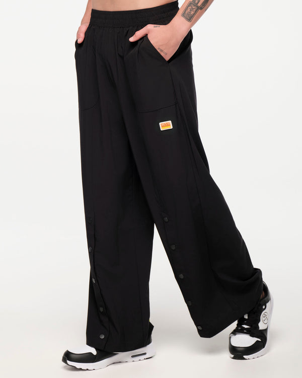 Zumba Explore Wide Leg Woven Pants - Bold Black