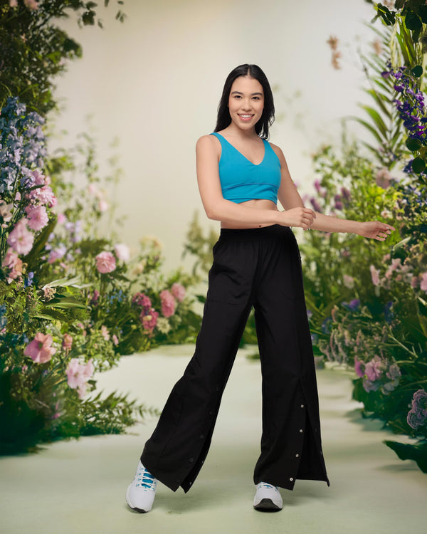 Zumba Explore Wide Leg Woven Pants - Bold Black