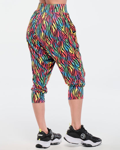 Funscape Harem Crop Pants - Rainbow