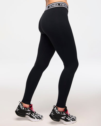 Zumba Haus Elastic Waistband High Rise Ankle Leggings