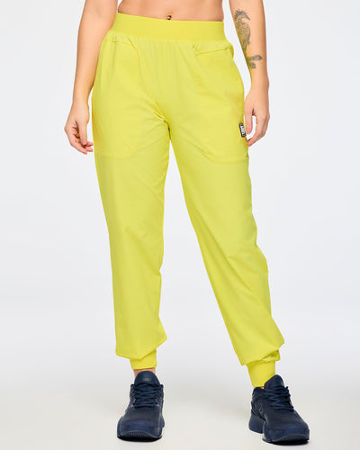 Zumba Out Loud Stretch Woven Slim Ankle Joggers