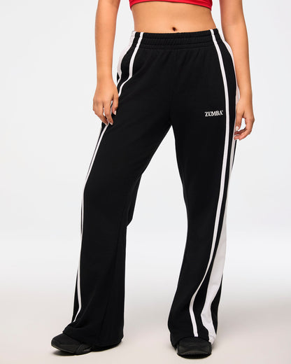 Zumba Haus Wide Leg Sweatpants With Side Panel