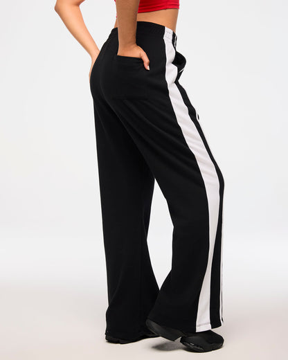 Zumba Haus Wide Leg Sweatpants With Side Panel