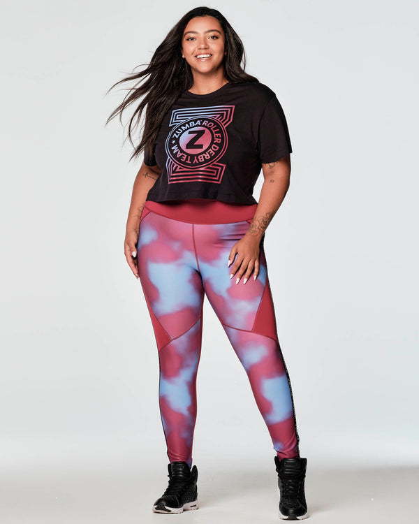 Zumba Roller Derby Team Crop Tee