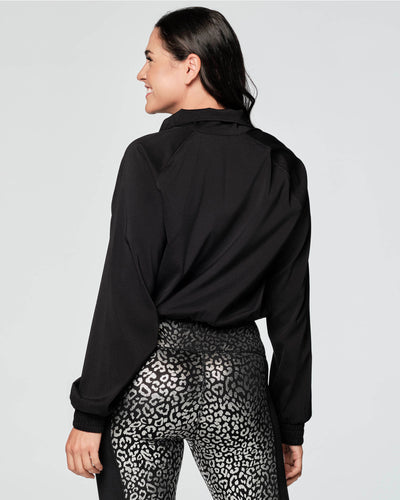 Glow With The Flow Half Zip Crop Pullover