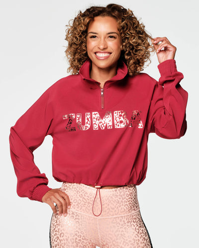 Glow With The Flow Half Zip Crop Pullover