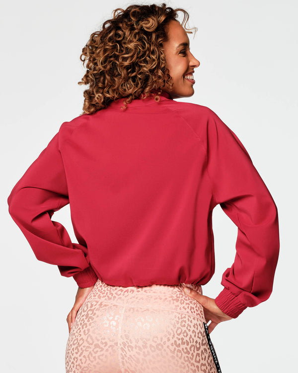 Glow With The Flow Half Zip Crop Pullover