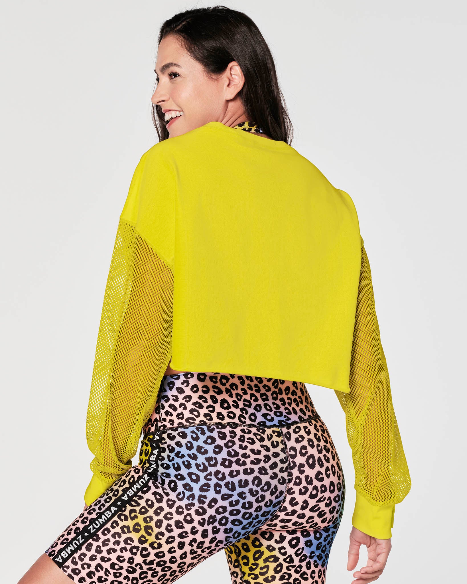 Flowy crop top long sleeve clearance