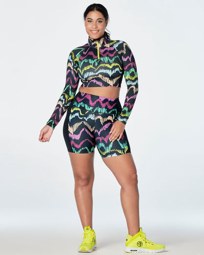 Zumba Transform Long Sleeve Crop Top