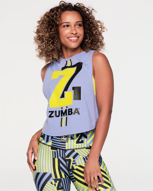 ZUMBA Double Layer Tank w Built-in-Bra Top + Mashed Up Capri
