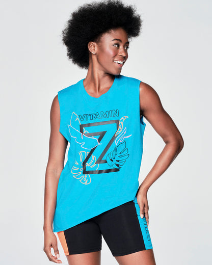 Zumba Coastal Club Asymmetrical Tank