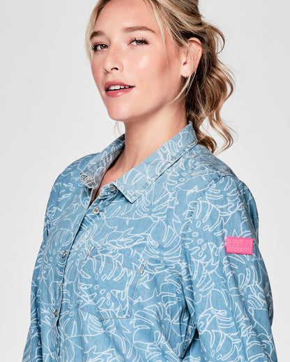 Zumba Resort Long Sleeve Button Up