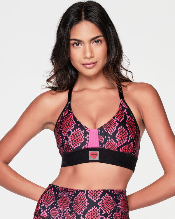 Zumba Love Snakeskin Bra