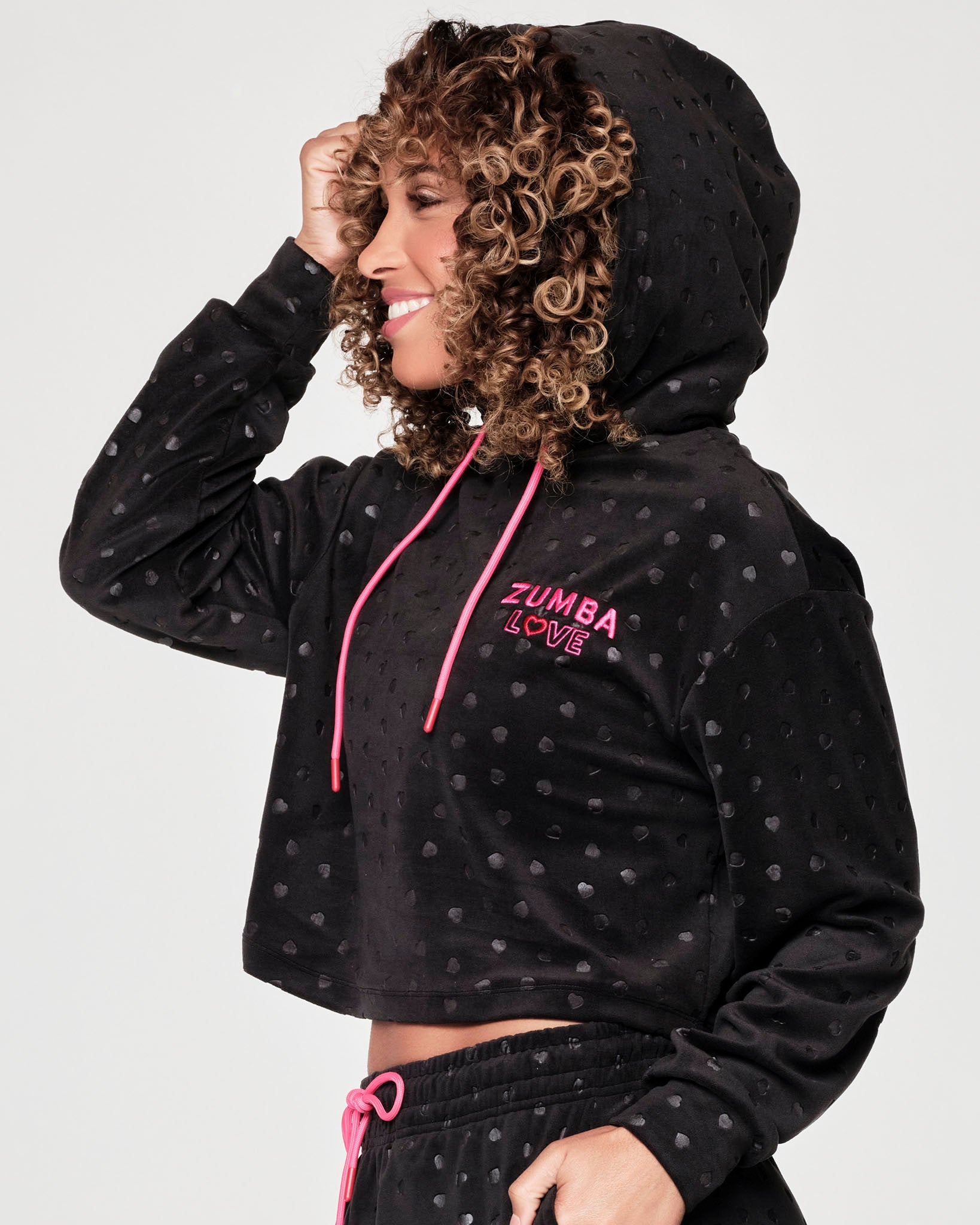 ❤⬇⬇❤F ったらしい USA❤Zumba Crop Hoodie Sweatshirt