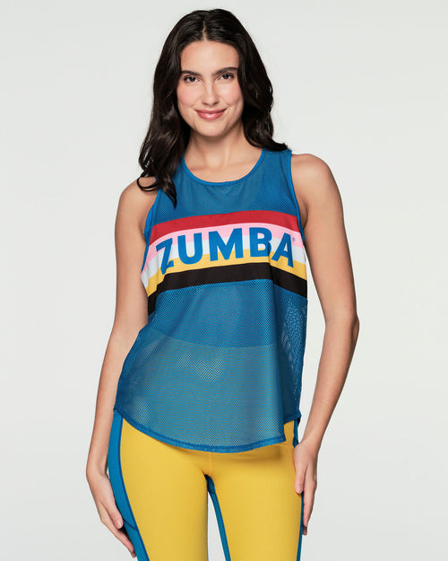 Zumba Fitness, Tops, On Salezumba Wear Racwr Back Top Rich Color Euc