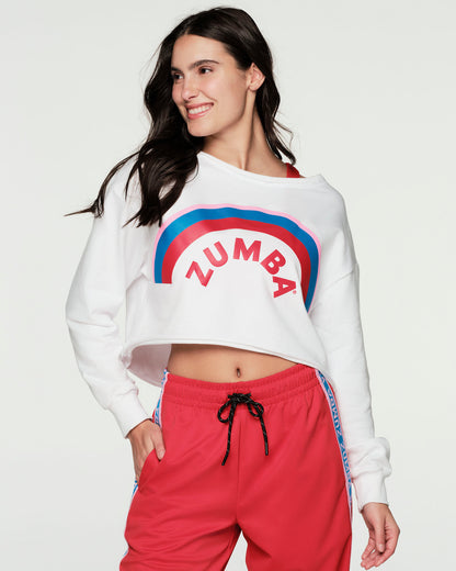 Retro Zumba Oversized Crop Top