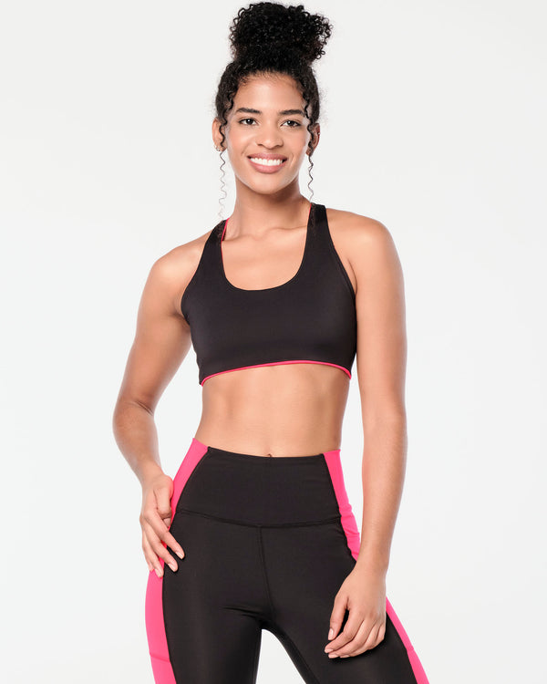 Zumba Prep Reversible Scoop Bra - Periwinkle