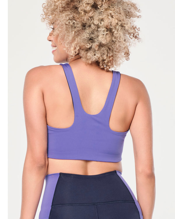 Zumba Prep Reversible Scoop Bra - Periwinkle