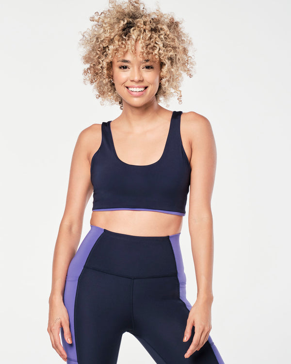 Zumba Prep Reversible Scoop Bra - Periwinkle