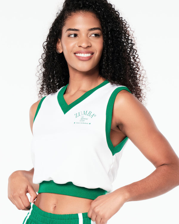 Zumba Prep Crop Sweatshirt Vest