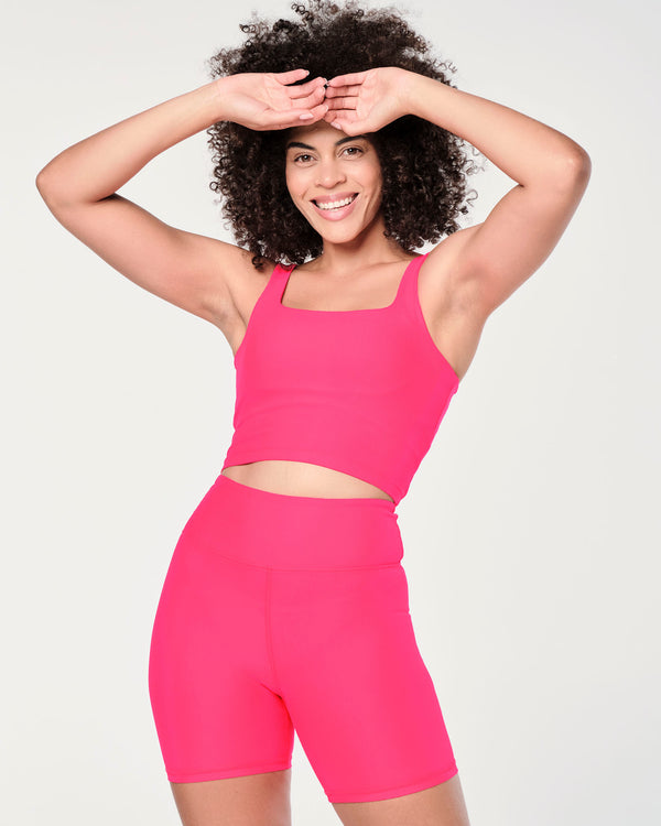 Zumba Prep Crop Tank With Shelf Bra - Bold Black