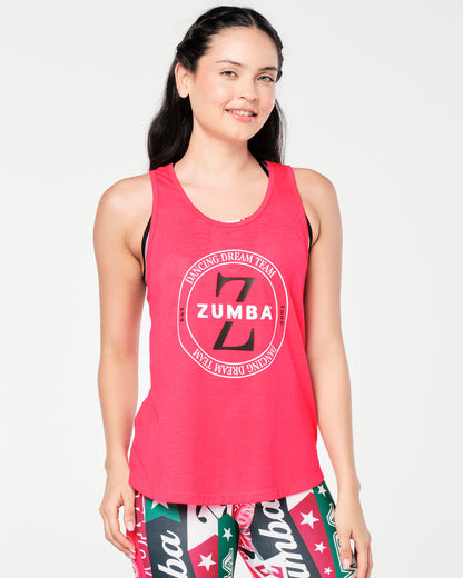 Zumba Prep Easy Racerback Tank - Caution