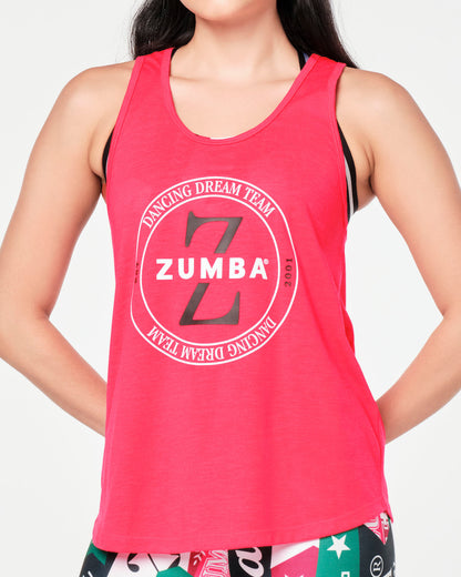 Zumba Prep Easy Racerback Tank - Caution