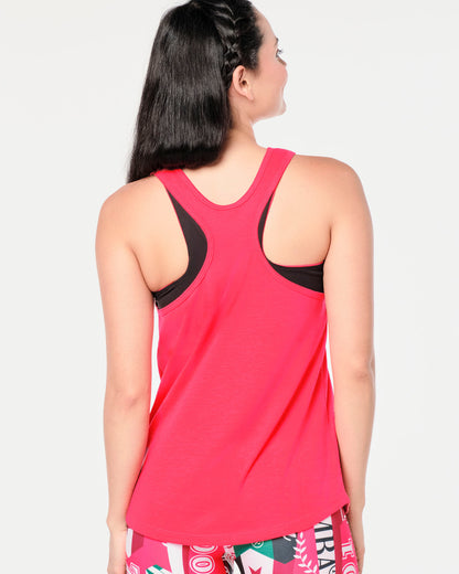 Zumba Prep Easy Racerback Tank - Caution