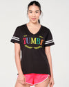 Zumba Prep Loose Fit V-Neck Top - Periwinkle