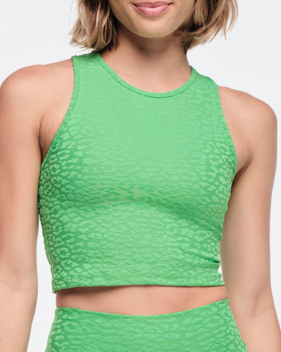 Funscape High Neck Mid Crop Tank