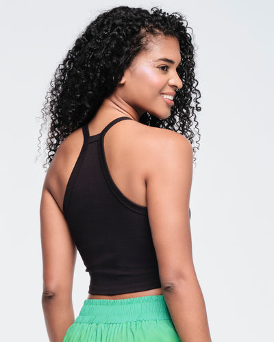 Funscape High Neck Crop Cami Tank