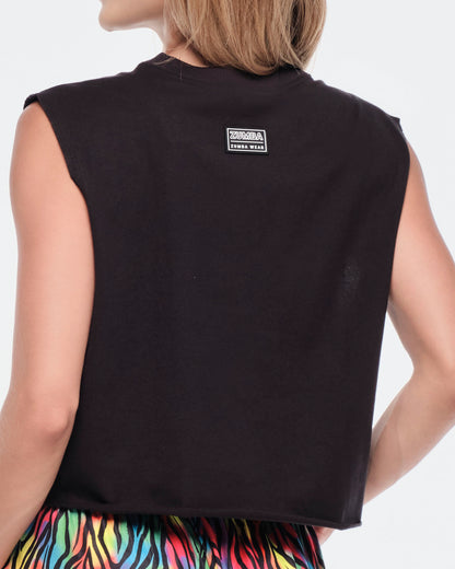 Funscape Crew Neck Muscle Crop Tank