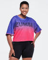 Funscape Boxy Dolman Crop Top - Purple