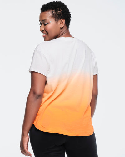 Funscape High Low Crew Neck Top - Orange You Hot