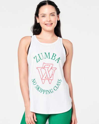 Zumba Prep Open Back Tank - Wear It Out White